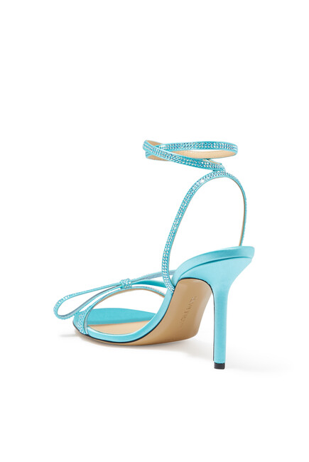 French Bow 95 Silk and PVC Sandals